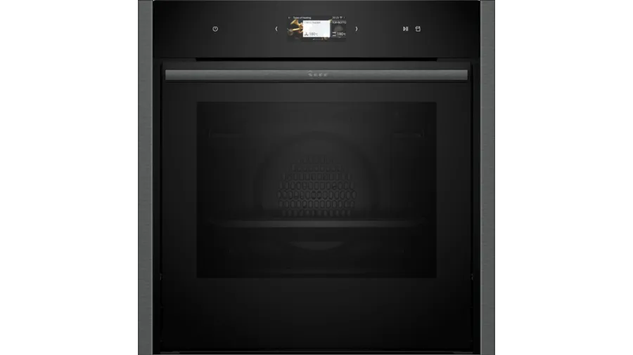 Neff B64FS31G0B N90 Slide and Hide Built-In Electric Single Oven Graphite