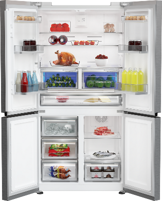 Blomberg KQD114VPX American Style Fridge Freezer Stainless Steel