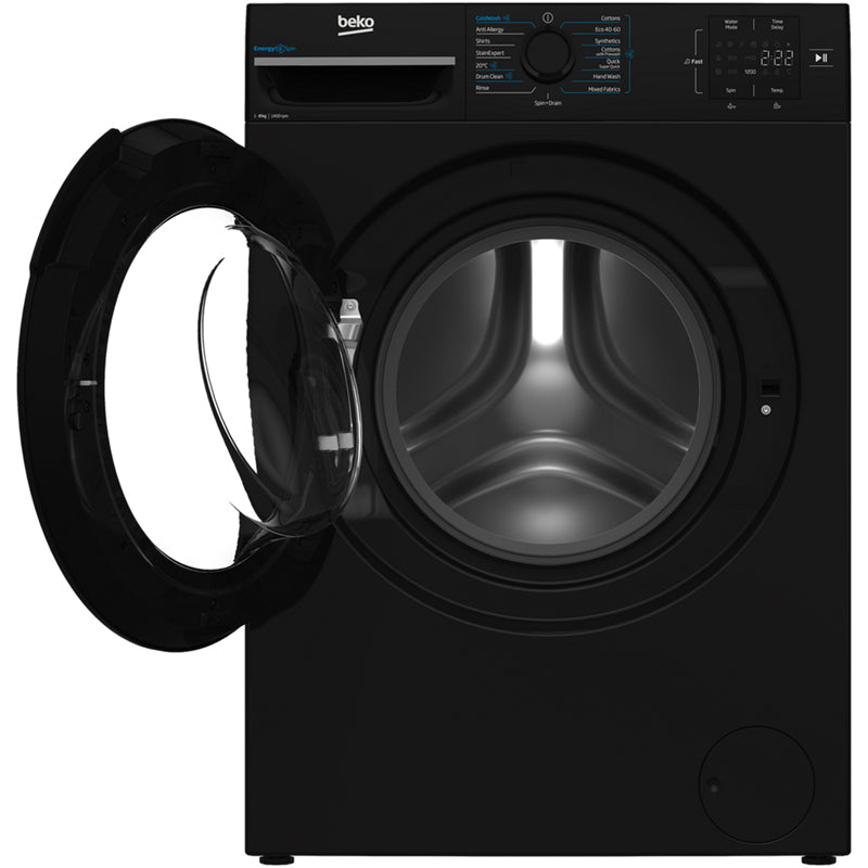 Beko BMN3WT3841B 8kg 1400 Spin Washing Machine Black