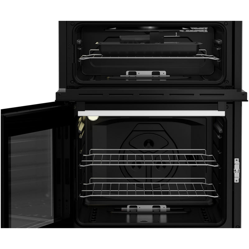 Beko EDG6231W 60cm Twin Cavity Gas Cooker with Enamel Hob White