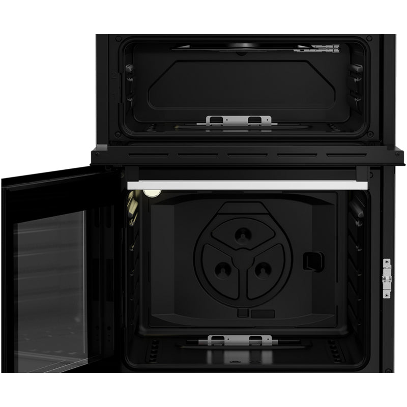 Beko EDG6231W 60cm Twin Cavity Gas Cooker with Enamel Hob White