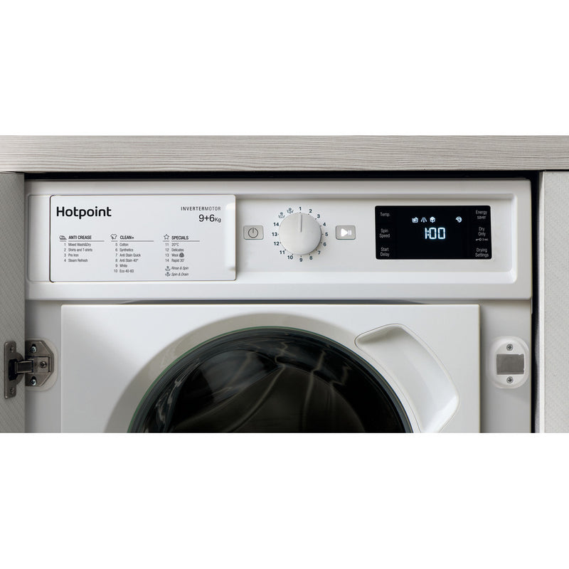 Hotpoint BIWDHG961485 Integrated Washer Dryer With 1400 Spin White