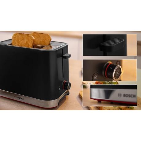 Bosch TAT4M223GB MyMoment 2 Slice Compact Toaster Black