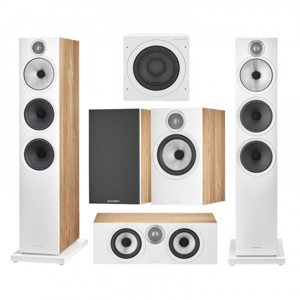 Bowers & Wilkins 603 & 606 5.1 Surround Sound Speaker Package Oak