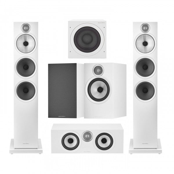 Bowers & Wilkins 603 & 606 5.1 Surround Sound Speaker Package White