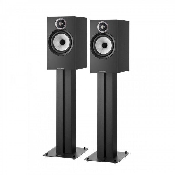 Bowers & Wilkins 606 S3 Bookshelf Speakers with FS-600 S3 Stands Black