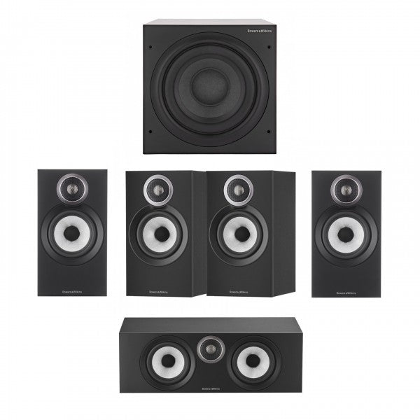 Bowers & Wilkins 607 S3 5.1 Surround Sound Speaker Package Black