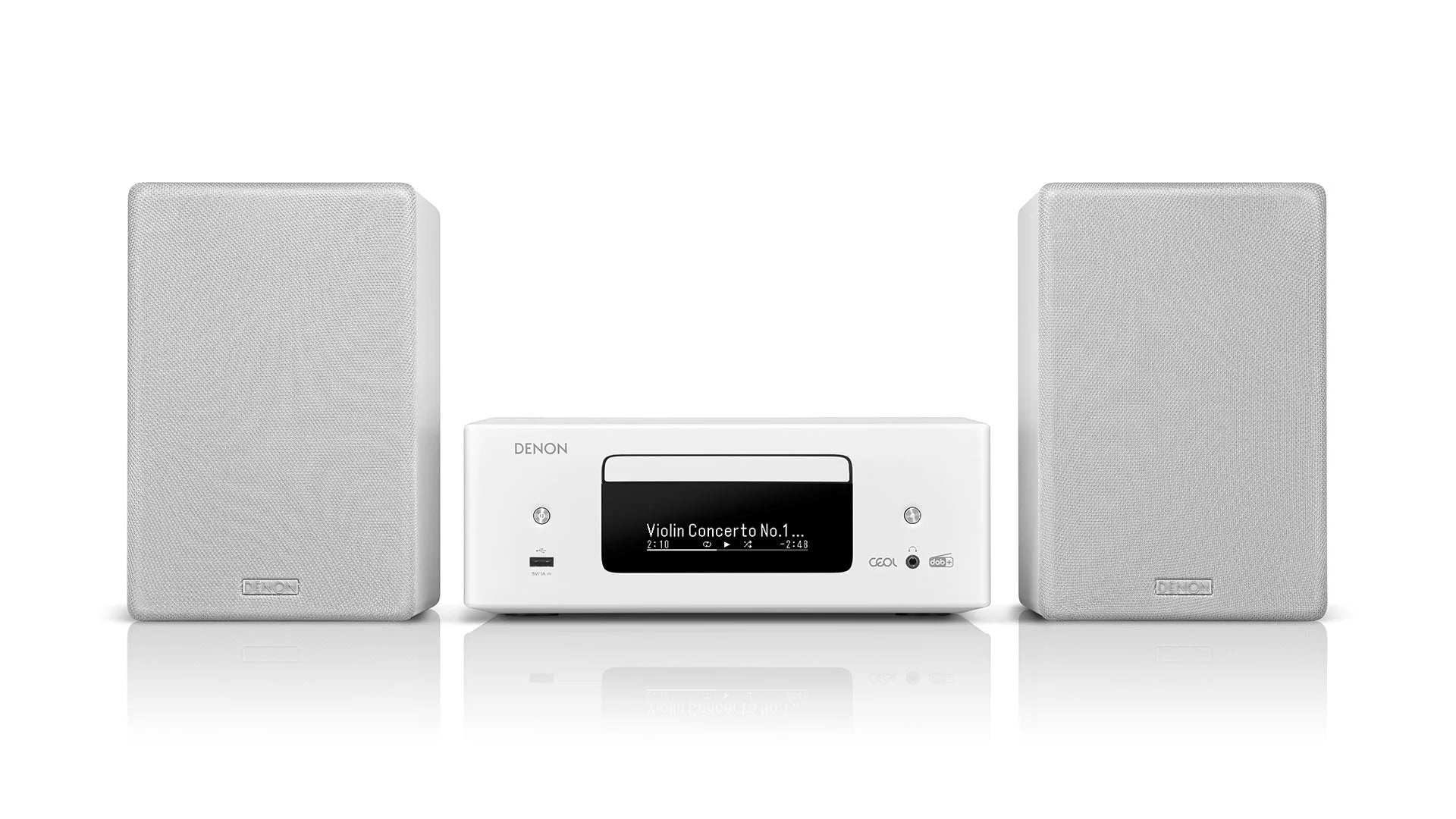 Denon CEOL N12 DAB DAB+ Receiver With SCN10 Speakers Bundle White