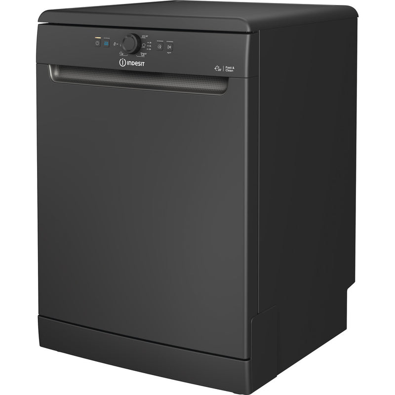 Indesit D2FHK26B Full Size Dishwasher with 14 Place Setting Black