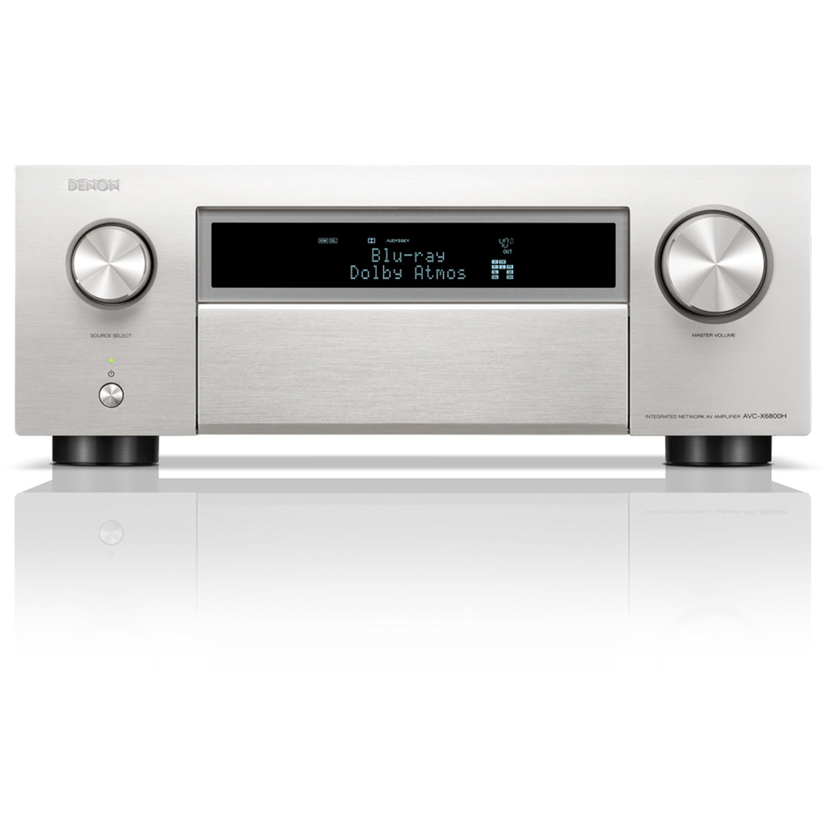 Denon AVC-X6800H 11.4ch 8K AV Amplifier with 3D Audio Dolby Atmos HEOS Built-in Silver