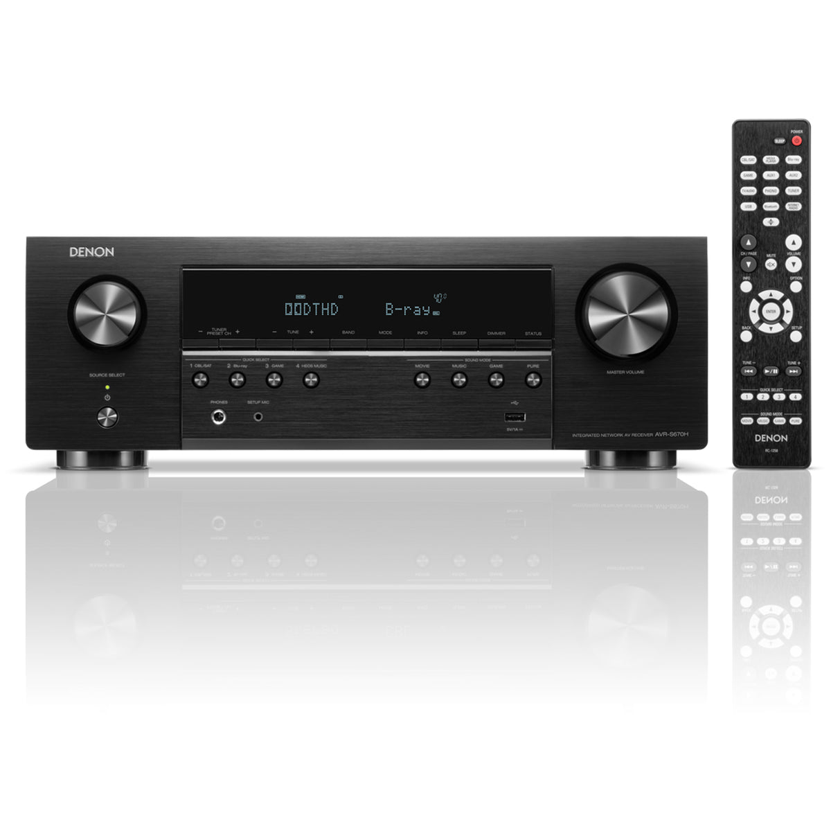 Denon AVR-S670H 5.2 Ch 135W 8K with HEOS Built-in AV Receiver