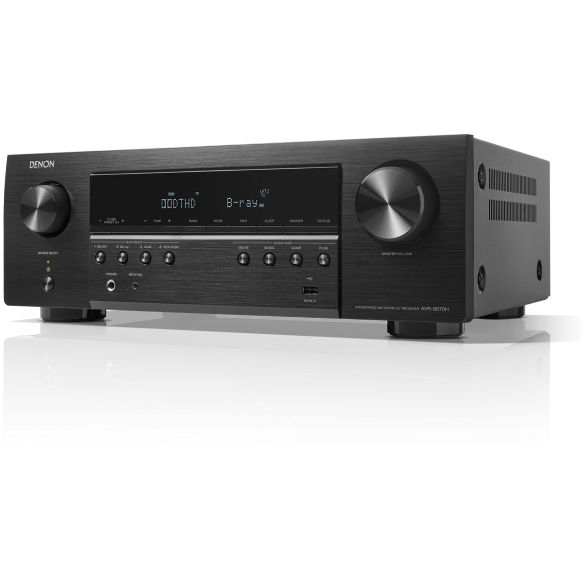 Denon AVR-S670H 5.2 Ch 135W 8K with HEOS Built-in AV Receiver