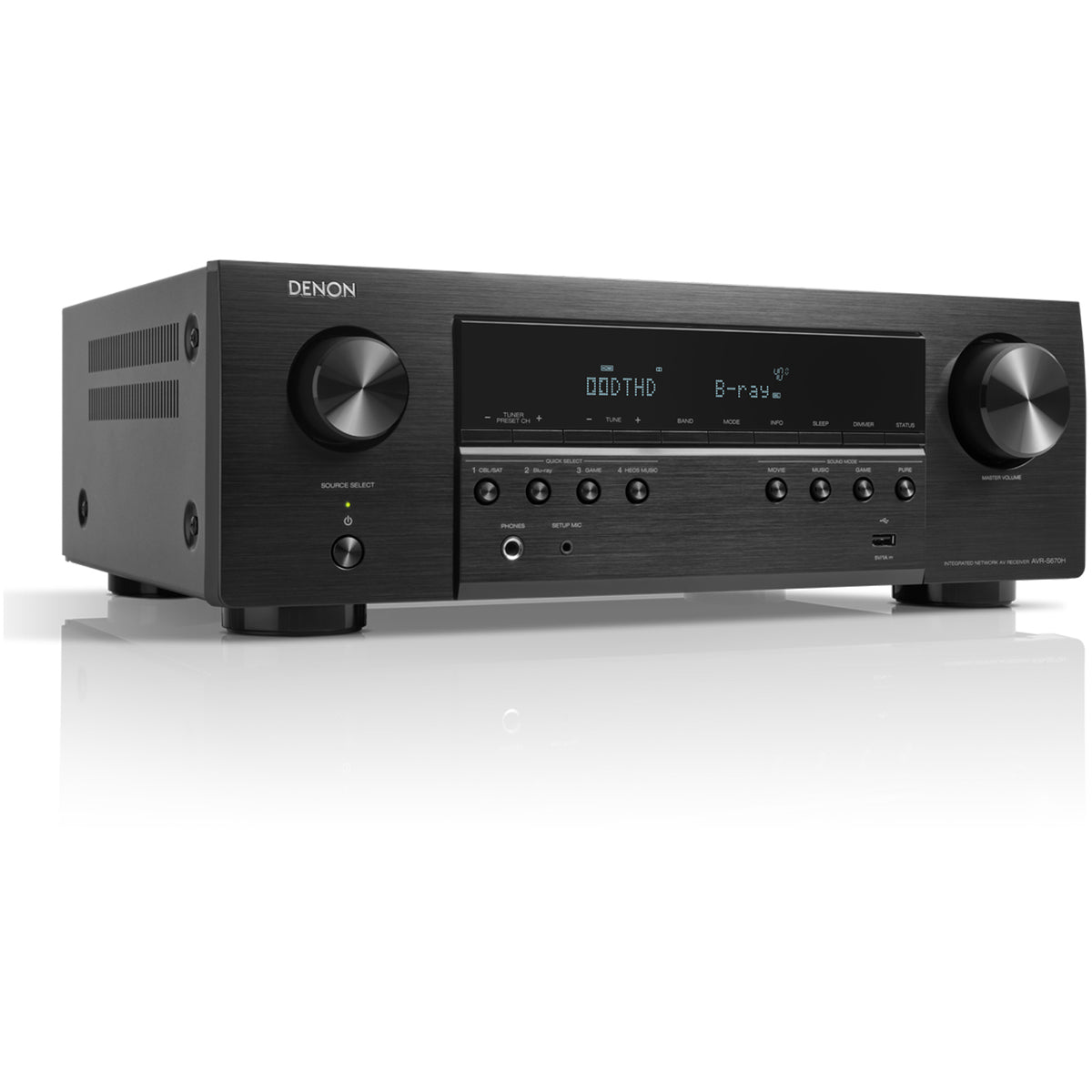 Denon AVR-S670H 5.2 Ch 135W 8K with HEOS Built-in AV Receiver