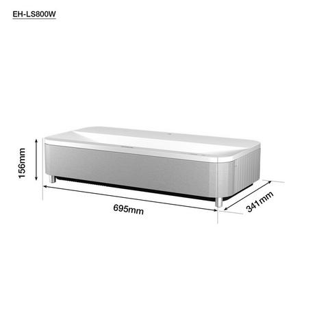 Epson EH-LS800W 4K PRO UHD Super Ultra Short Throw Laser Projector White