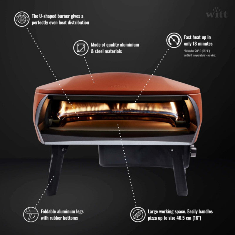 Witt Etna Fermo 16 Inches Pizza Oven Orange