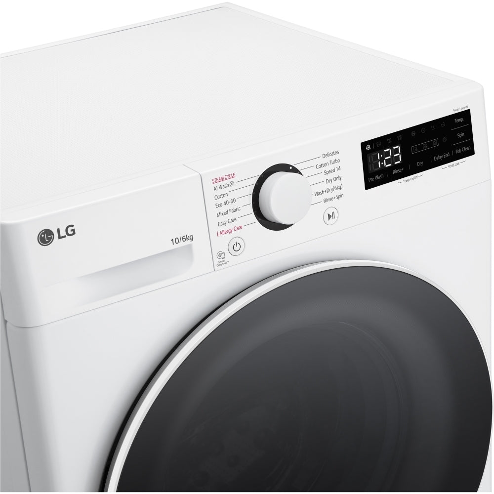 LG FWY606WWLN1 10+6kg 1400 Spin Washer Dryer White