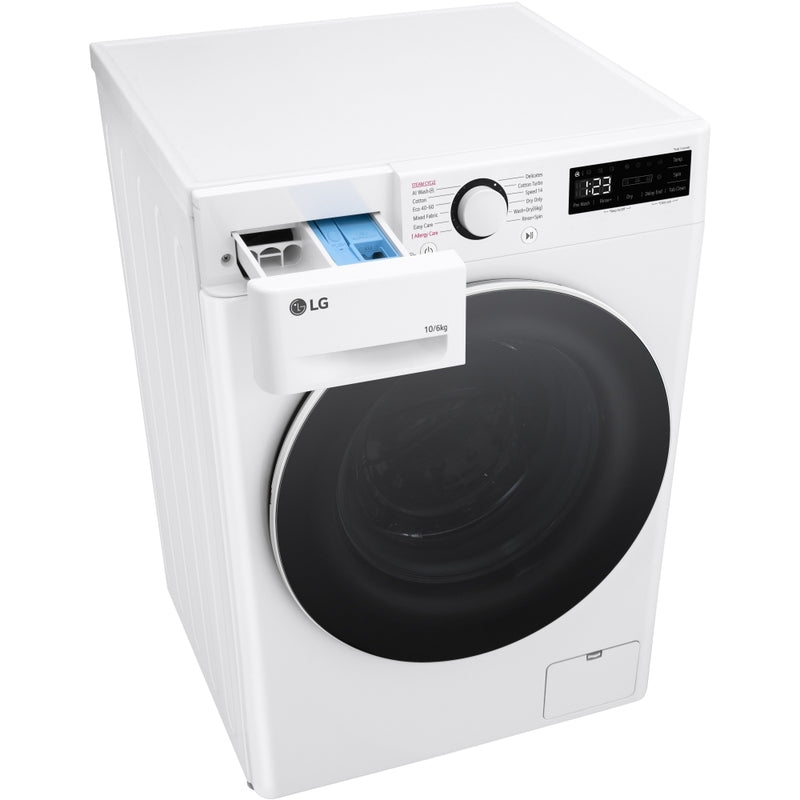 LG FWY606WWLN1 10+6kg 1400 Spin Washer Dryer White