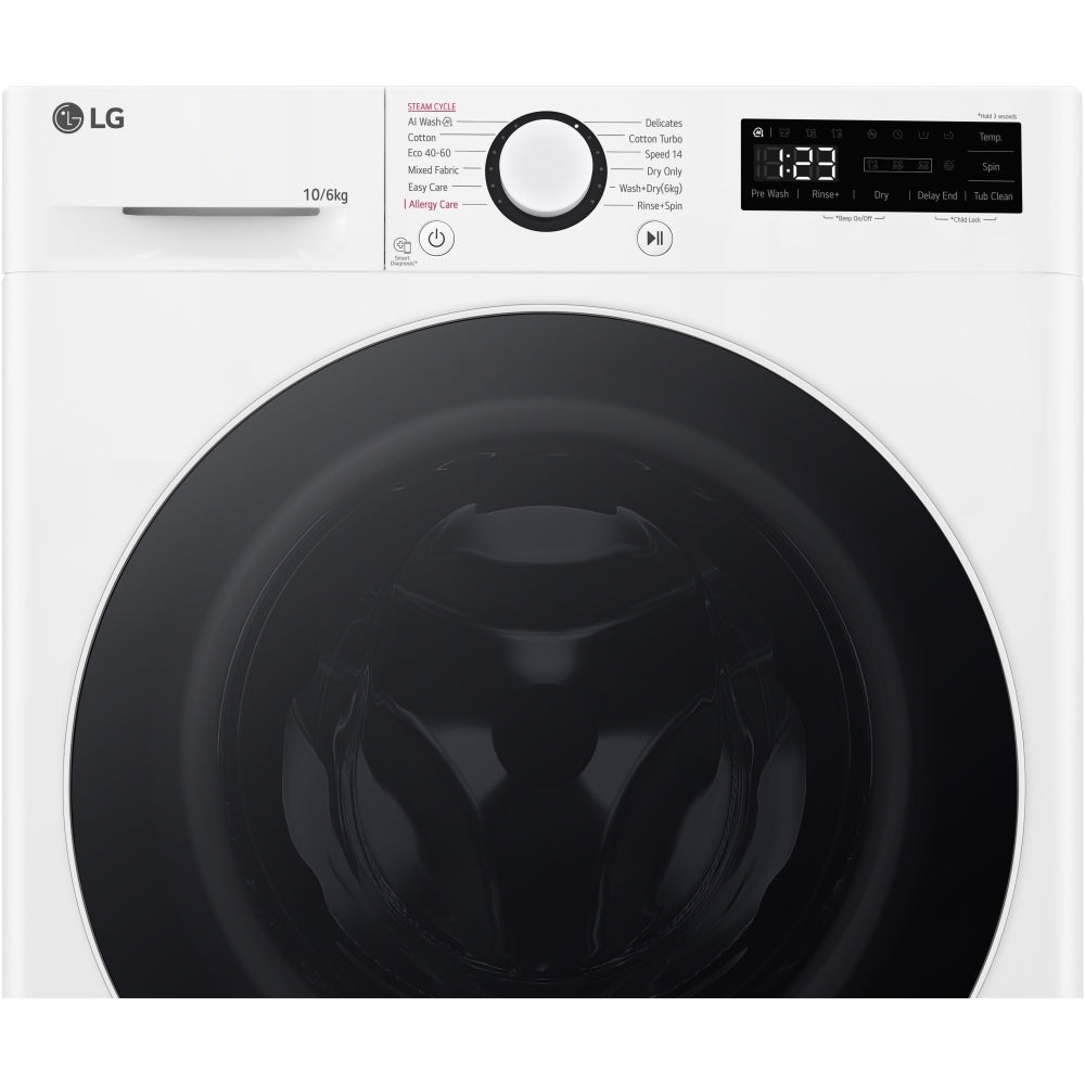 LG FWY606WWLN1 10+6kg 1400 Spin Washer Dryer White