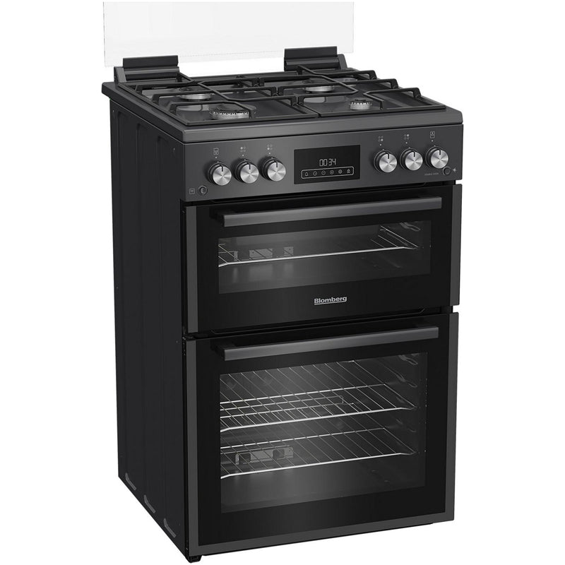 Blomberg GGRN655N 60cm Freestanding Double Oven Gas Cooker Anthracite