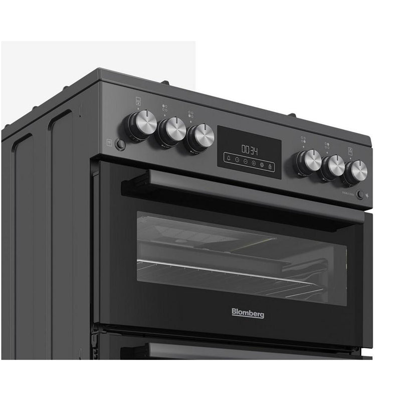 Blomberg GGRN655N 60cm Freestanding Double Oven Gas Cooker Anthracite