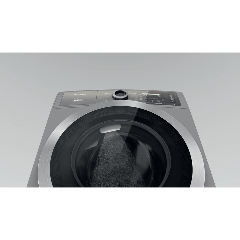 Hotpoint H899ADSGPOWERUK 9Kg 1400 Spin Autodose Freestanding Washing Machine Silver