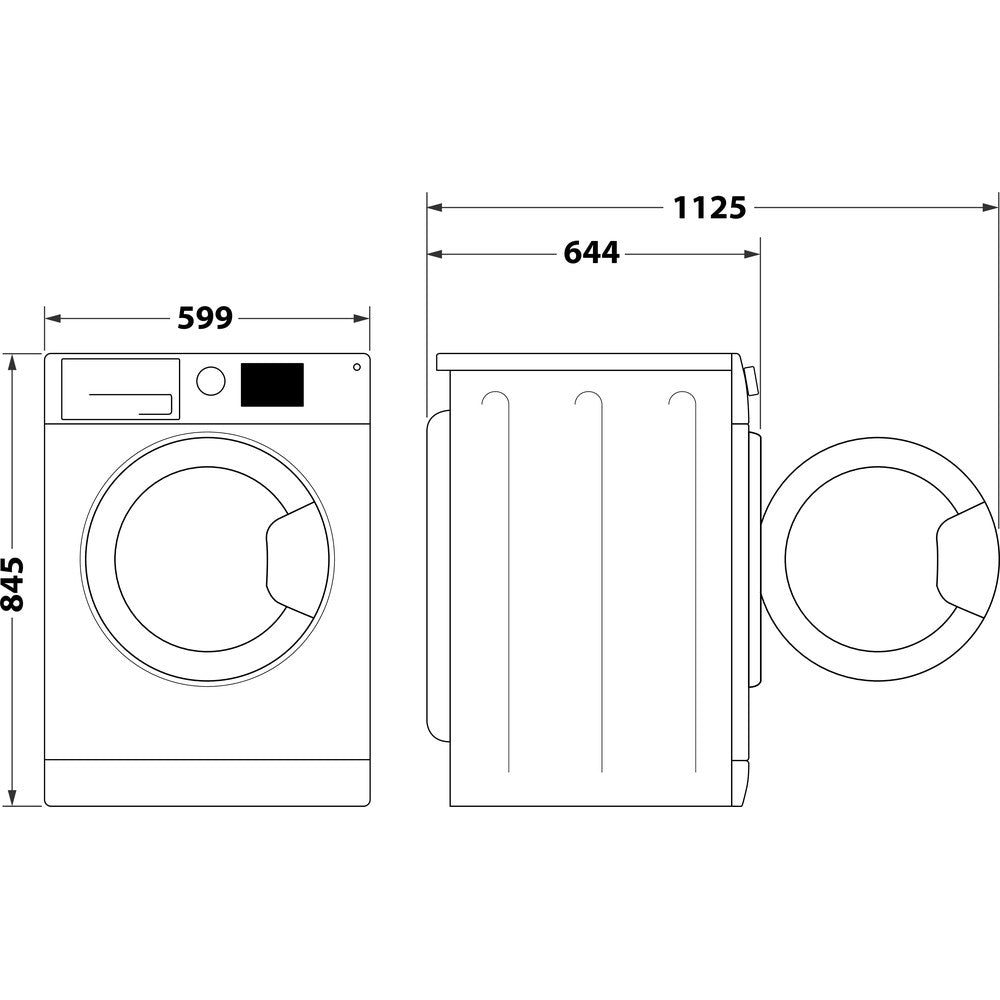 Hotpoint H899ADSGPOWERUK 9Kg 1400 Spin Autodose Freestanding Washing Machine Silver