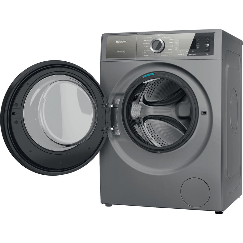 Hotpoint H899ADSGPOWERUK 9Kg 1400 Spin Autodose Freestanding Washing Machine Silver