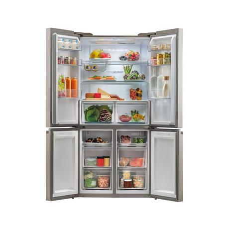 Haier HCR59F19ENMM Cube 90 Series 5 American Fridge Freezer Platinum Inox