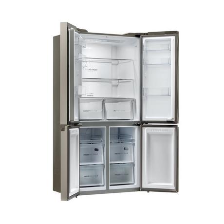 Haier HCR59F19ENMM Cube 90 Series 5 American Fridge Freezer Platinum Inox