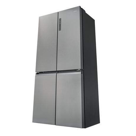 Haier HCR59F19ENMM Cube 90 Series 5 American Fridge Freezer Platinum Inox