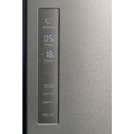 Haier HCR59F19ENMM Cube 90 Series 5 American Fridge Freezer Platinum Inox