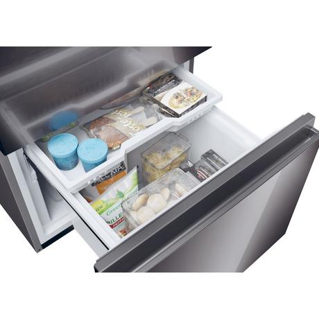 Haier HTW5618EWMP Frost Free Fridge Freezer Dark Inox