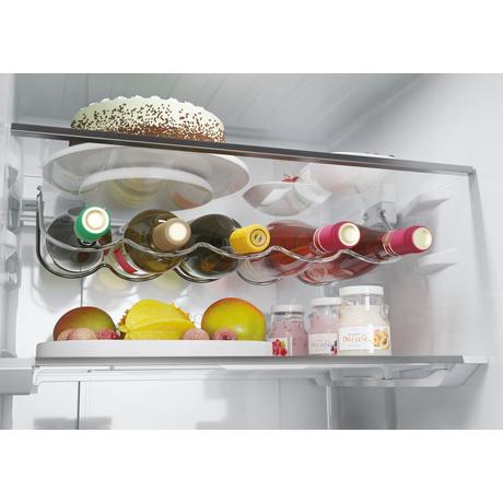 Haier HTW5618EWMP Frost Free Fridge Freezer Dark Inox