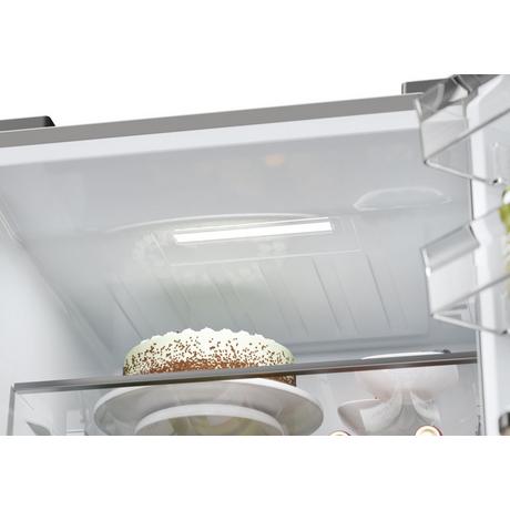 Haier HTW5618EWMP Frost Free Fridge Freezer Dark Inox