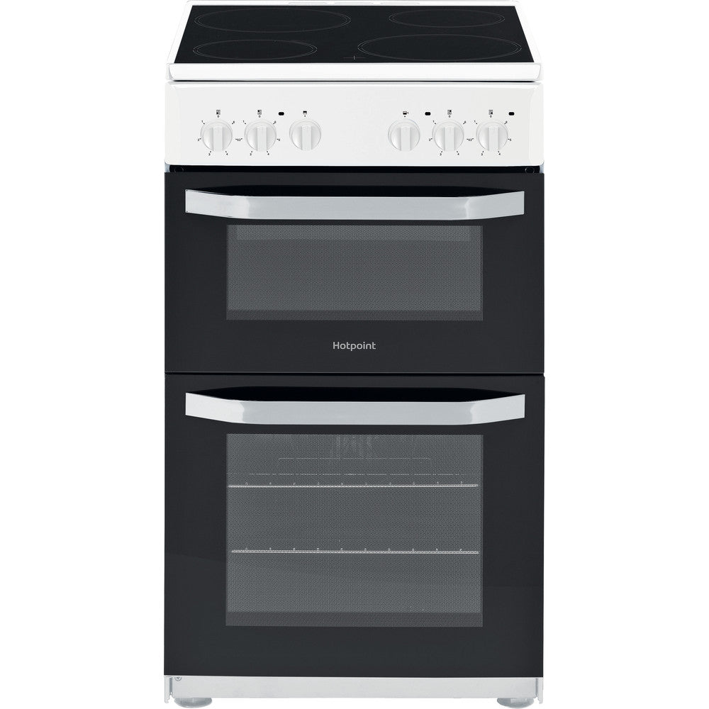 Hotpoint HD5V92KCW 50cm Electric Cooker with Ceramic Hob White