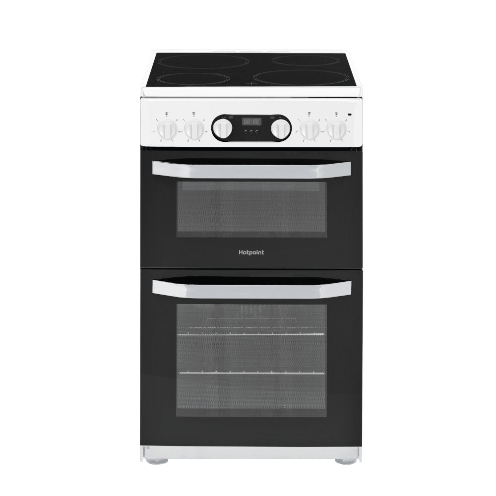 Hotpoint HD5V93CCW Ceramic Electric Cooker with Double Oven White