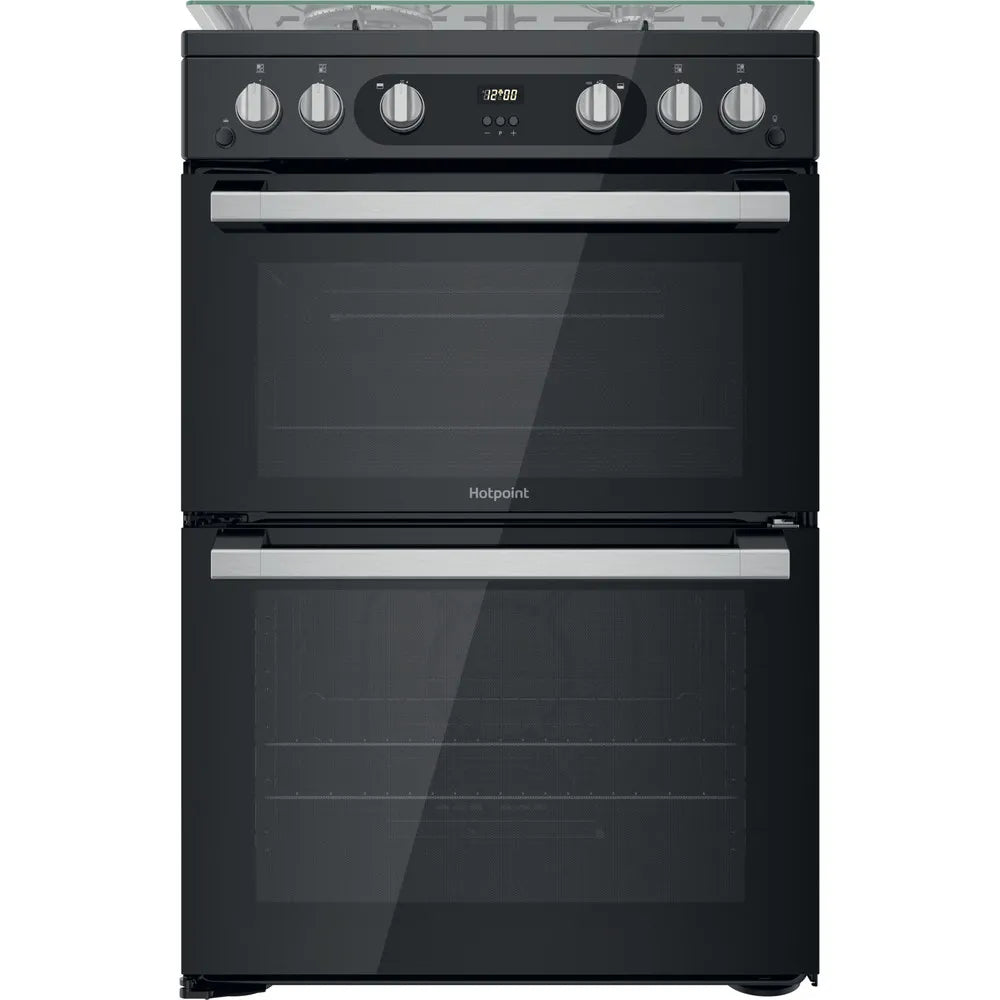 Hotpoint HDM67G0C2CB 60cm Double Gas Cooker Black