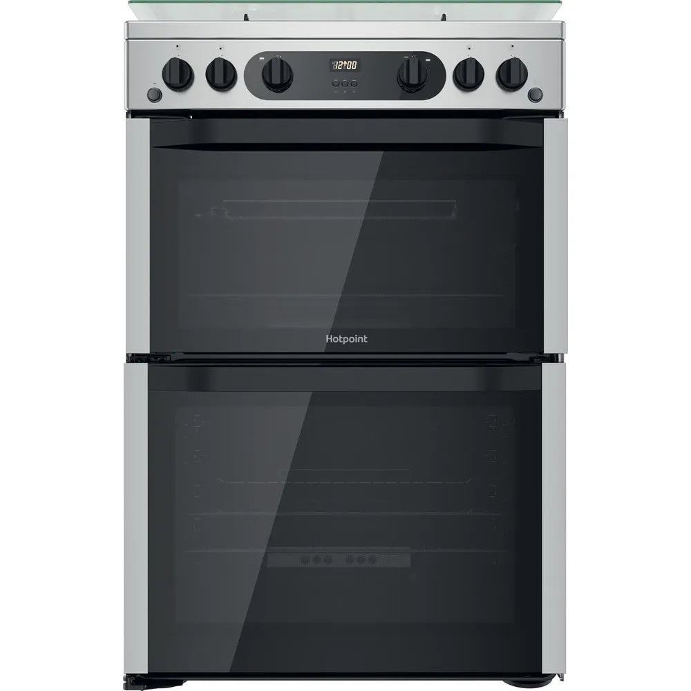 Hotpoint HDM67G0CCX 60cm Double Gas Cooker Stainless Steel