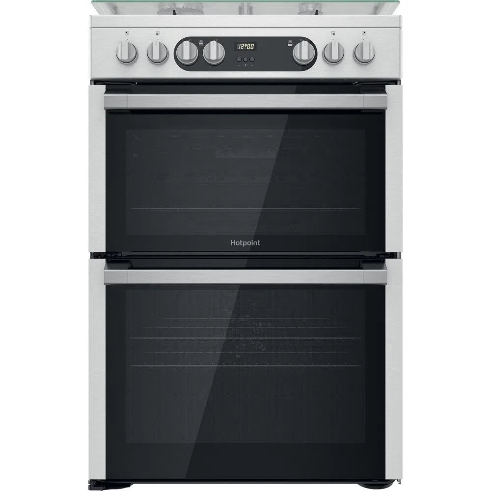 Hotpoint HDM67G9C2CX 60cm Dual Fuel Double Cooker Inox