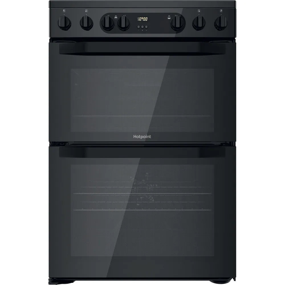 Hotpoint HDM67V9CMB 60cm Electric Ceramic Double Cooker Black