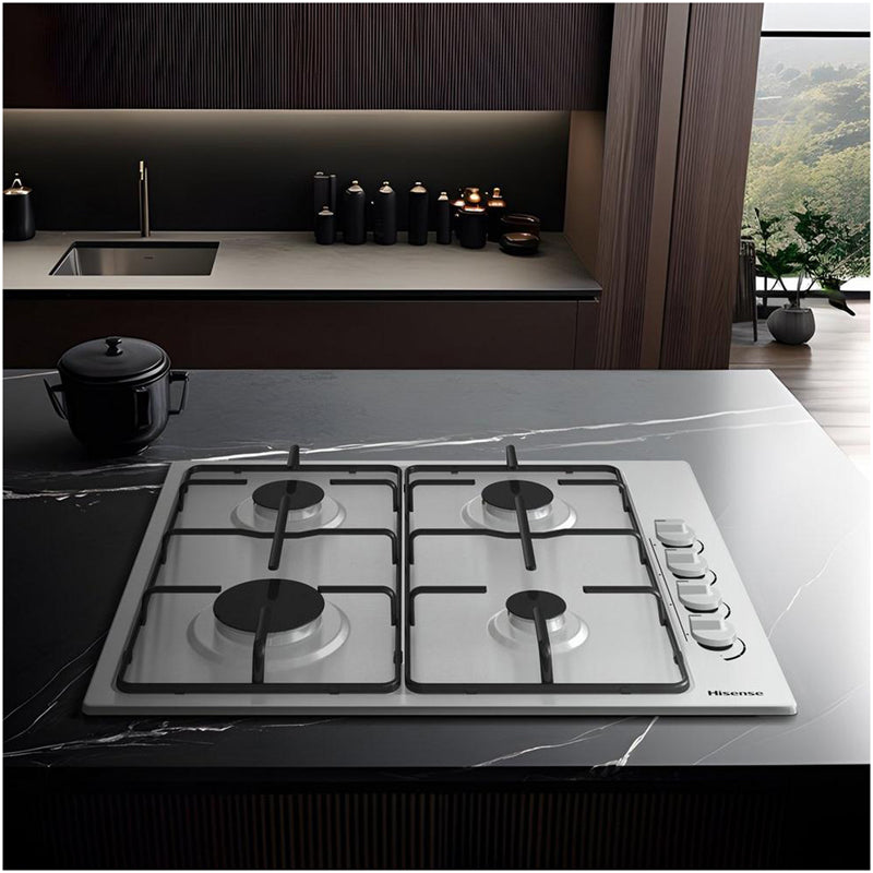 Hisense GM642XHS 60cm Gas Hob Stainless Steel