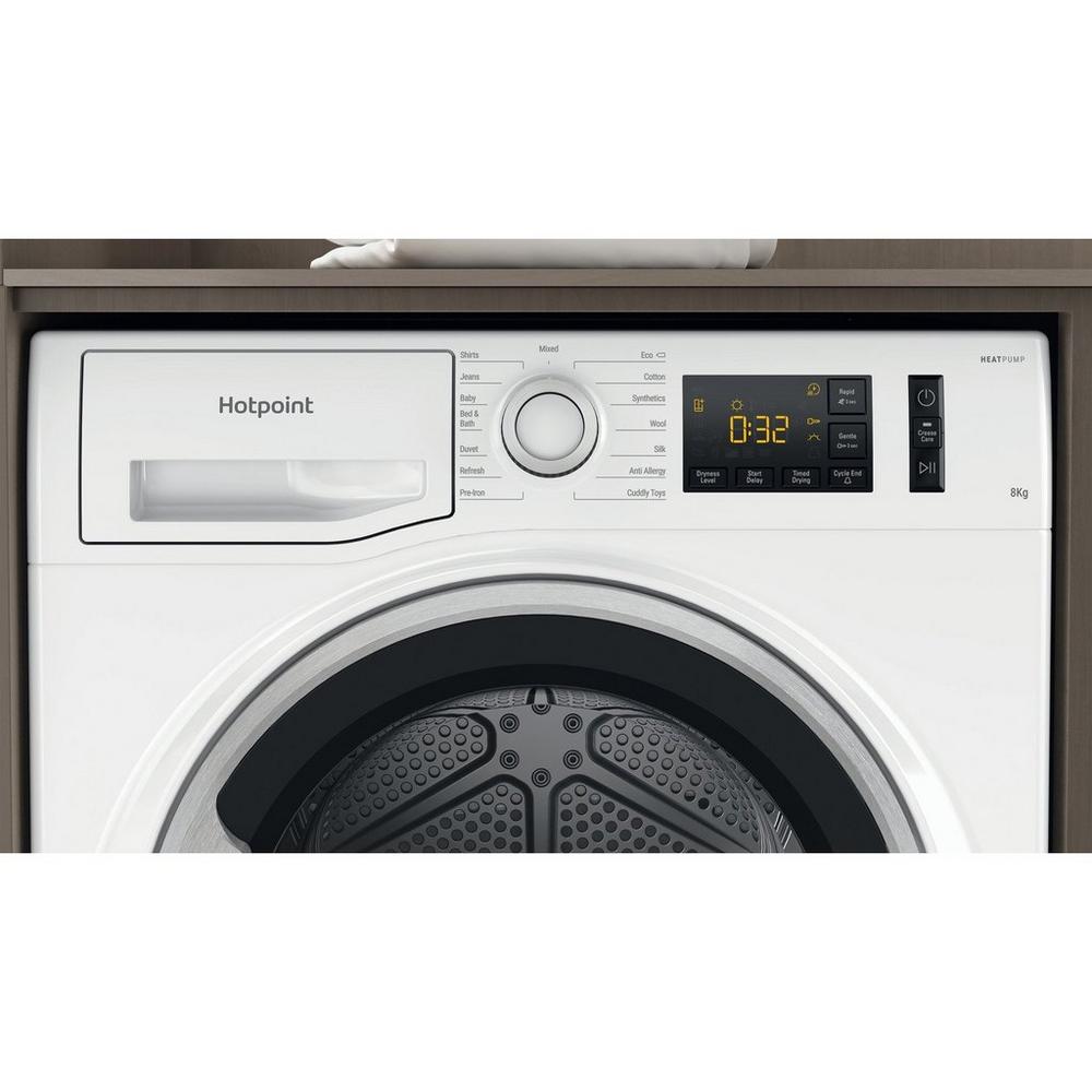 Hotpoint NTSM1182SKUK 8kg Heat Pump Tumble Dryer White