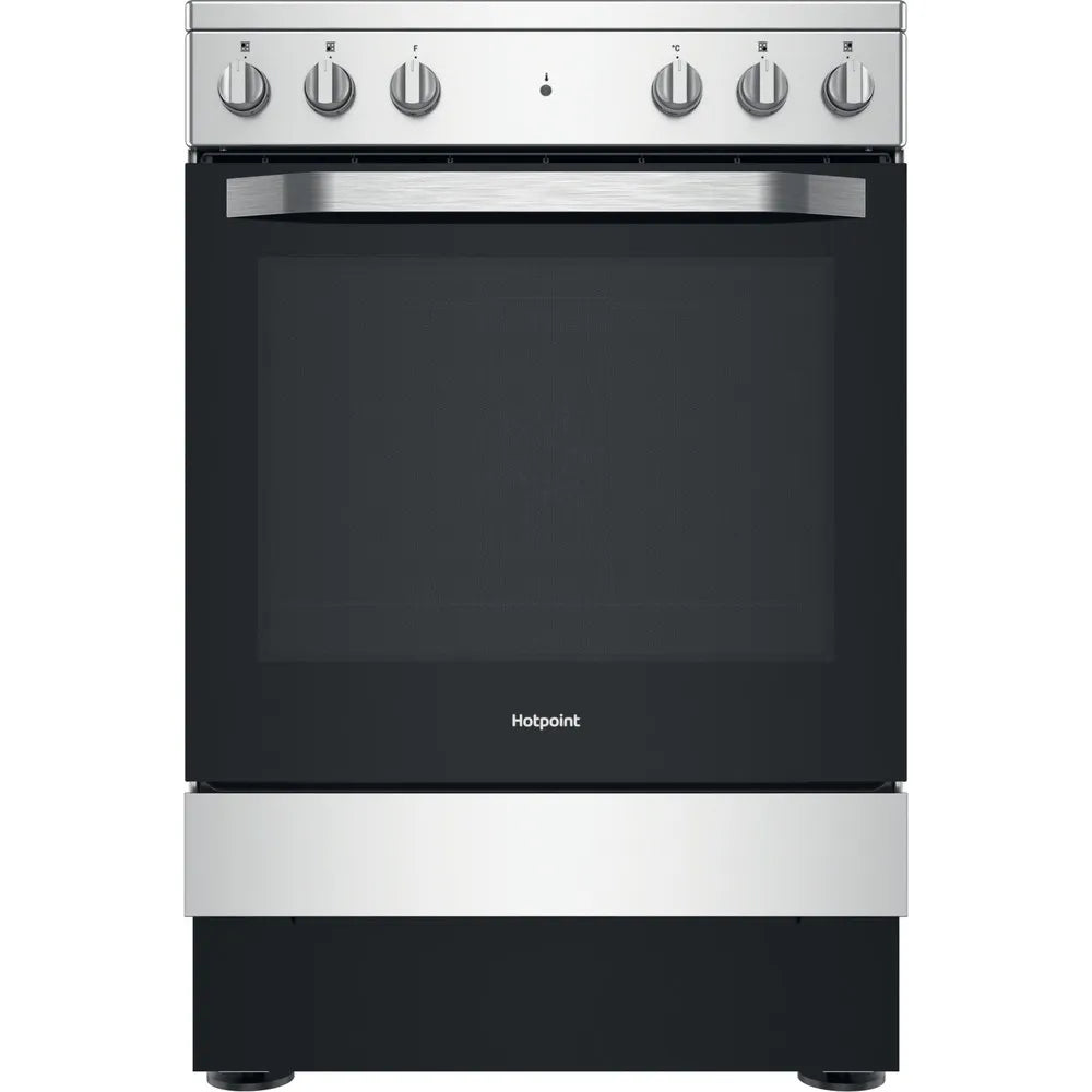 Hotpoint HS67V5KHX 60cm Single Electric Cooker with Ceramic Hob