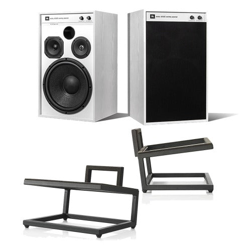 JBL 4312G Studio Monitor Pair of Speakers Ghost Edition with JS-120 Stands