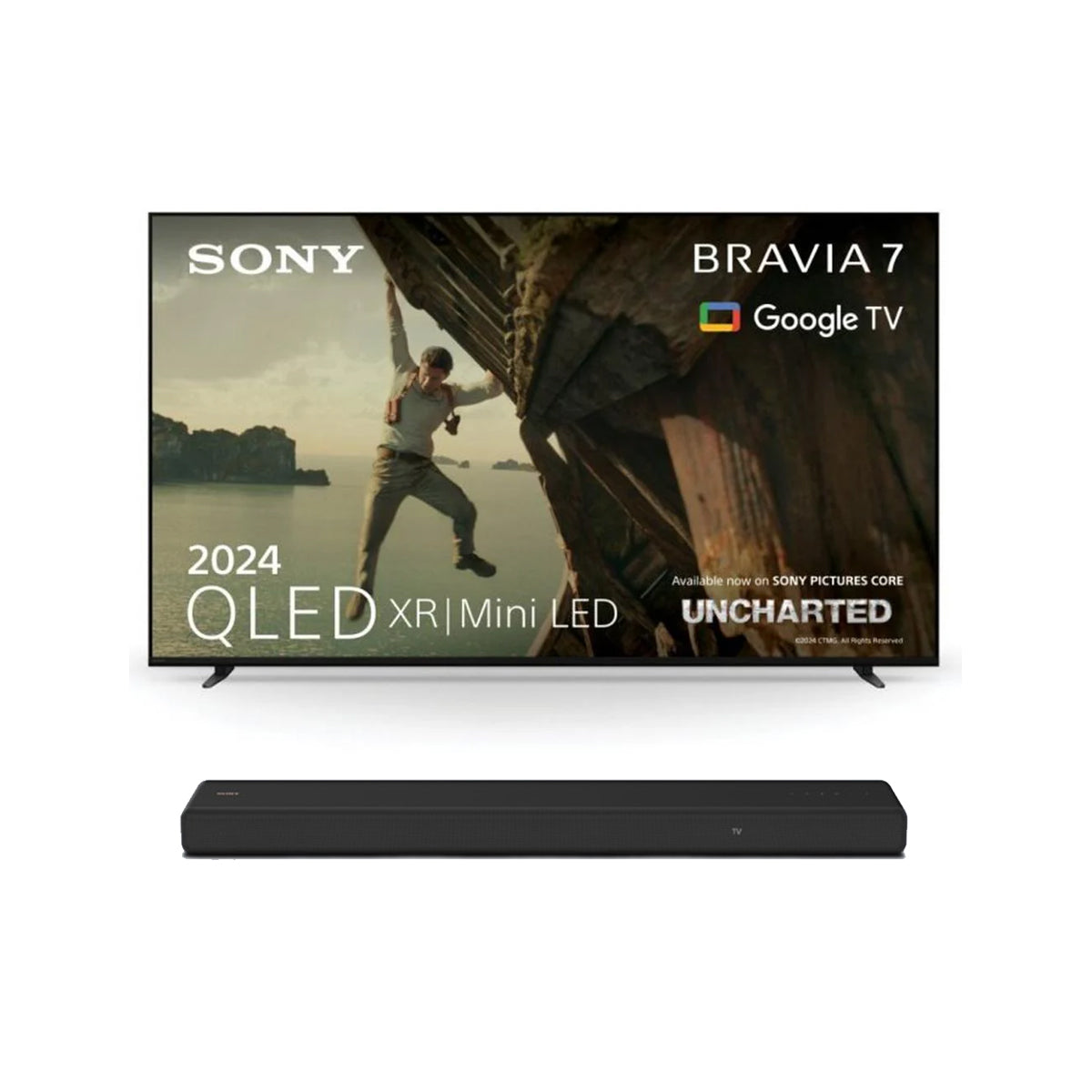 Sony K65XR70U 65 Inch BRAVIA 7 XR70U 4K QLED Mini LED Smart Bravia TV With HTA3000 3.1 channel Dolby Atmos Soundbar