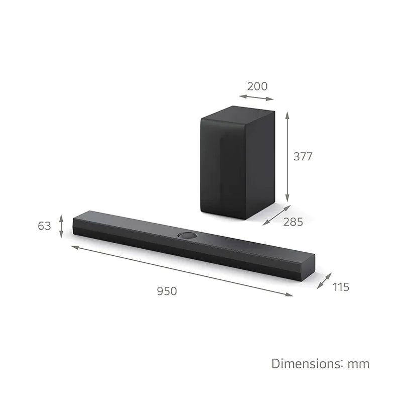 LG US70TY 3.1.3 Channel Dolby Atmos Soundbar with Subwoofer 2024