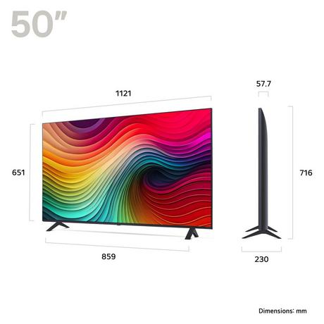 LG 50NANO81T6A NANO81 50 Inch LED NanoCell 4K UHD HDR Smart TV 2024