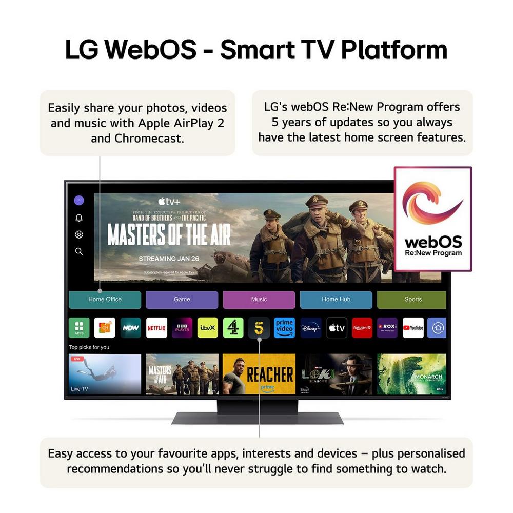 LG 55QNED87T6B QNED87 55 Inch 4K HDR QNED Smart TV 2024