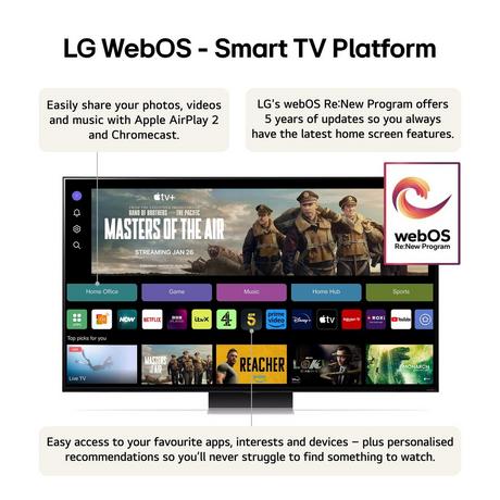 LG 86QNED91T6A 86 Inch 4K QNED Mini LED Smart TV 2024
