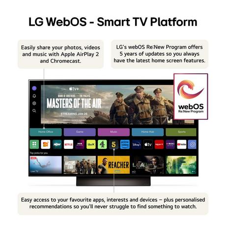 LG OLED48C46LA 48 Inch evo C4 OLED 4K Ultra HD HDR Smart TV 2024